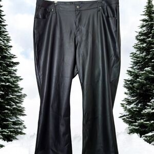 Wild Fable Black Faux Leather Trousers Size 17